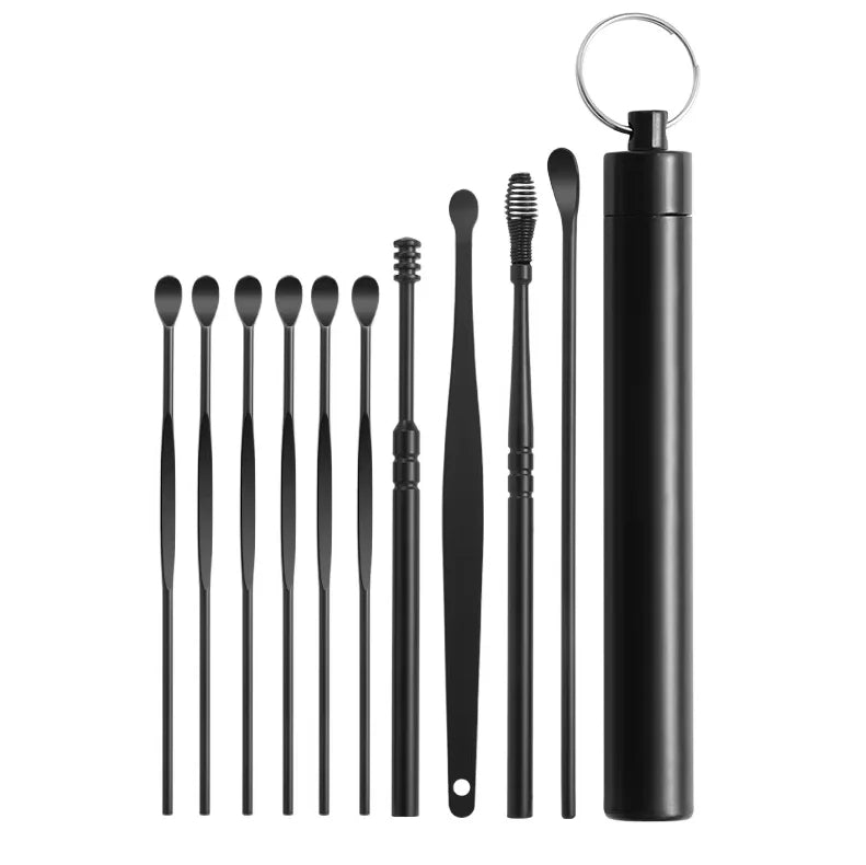 Professional Stainless Steel Ear Wax Removal Cleaning Tool Kit - 14