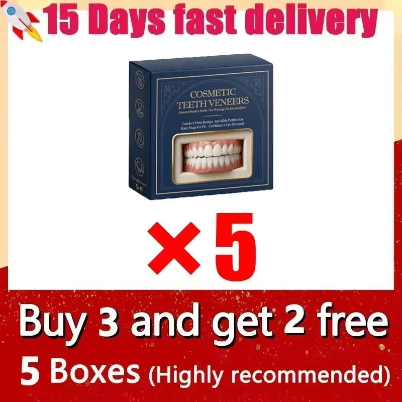 Comfortable Soft Silicone Cosmetic Teeth Veneers with Storage Case - 14