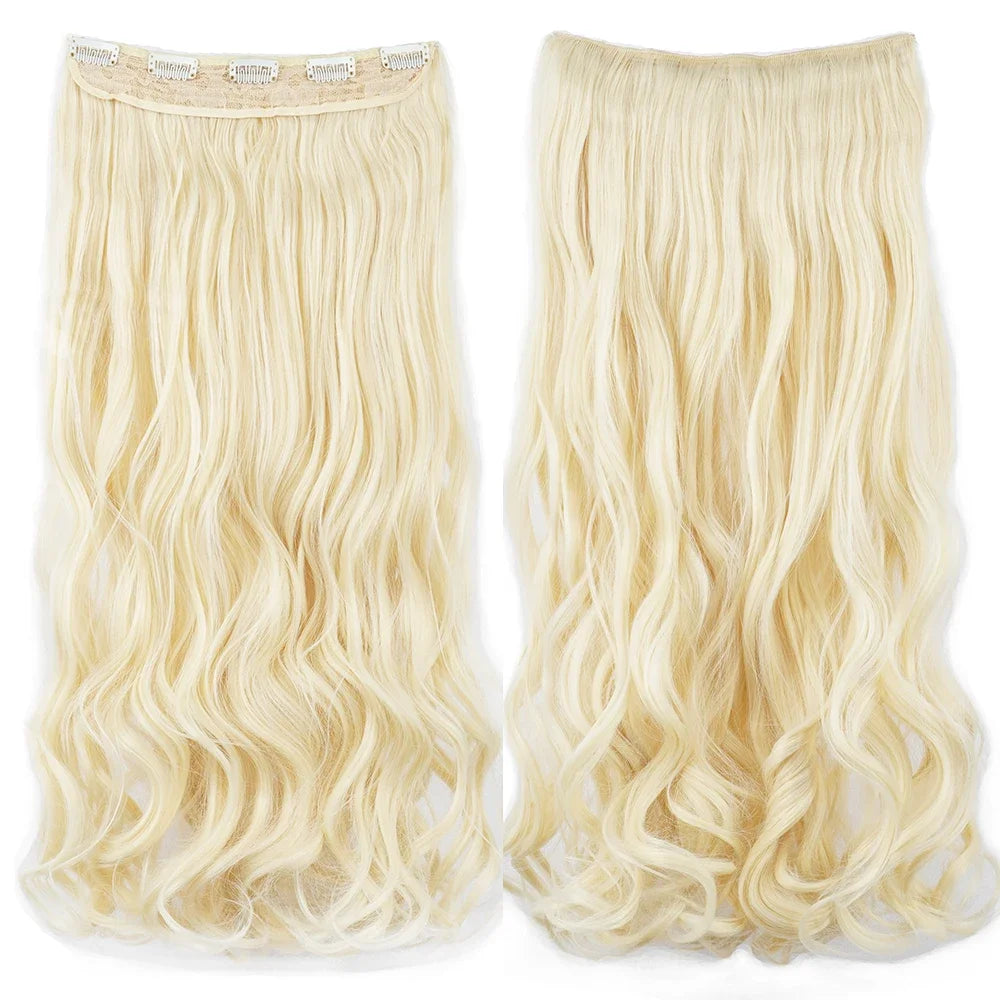 Curly Clip-In Synthetic Hair Extensions for Instant Volume and Length - 20