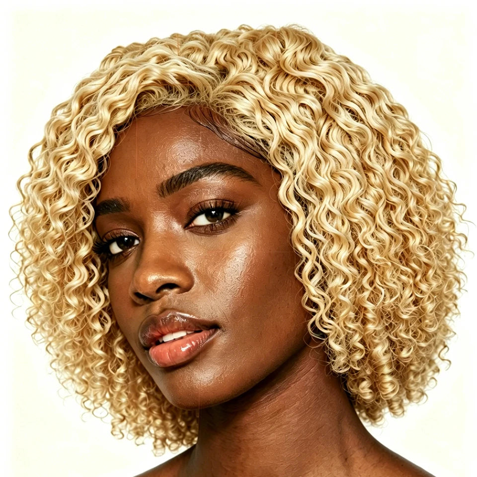 Blonde Burmese Curly Human Hair Bundles