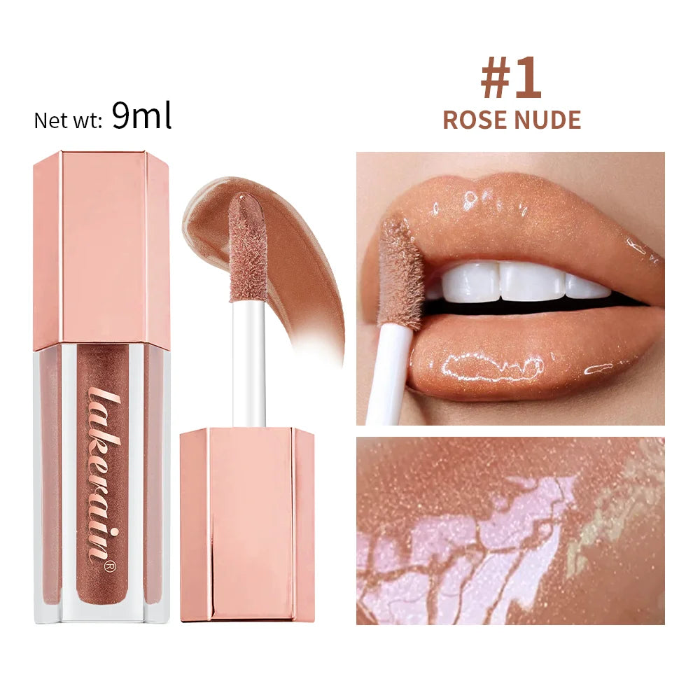Hydrating Liquid Lip Gloss with Shimmer for Plump and Moisturized Lips