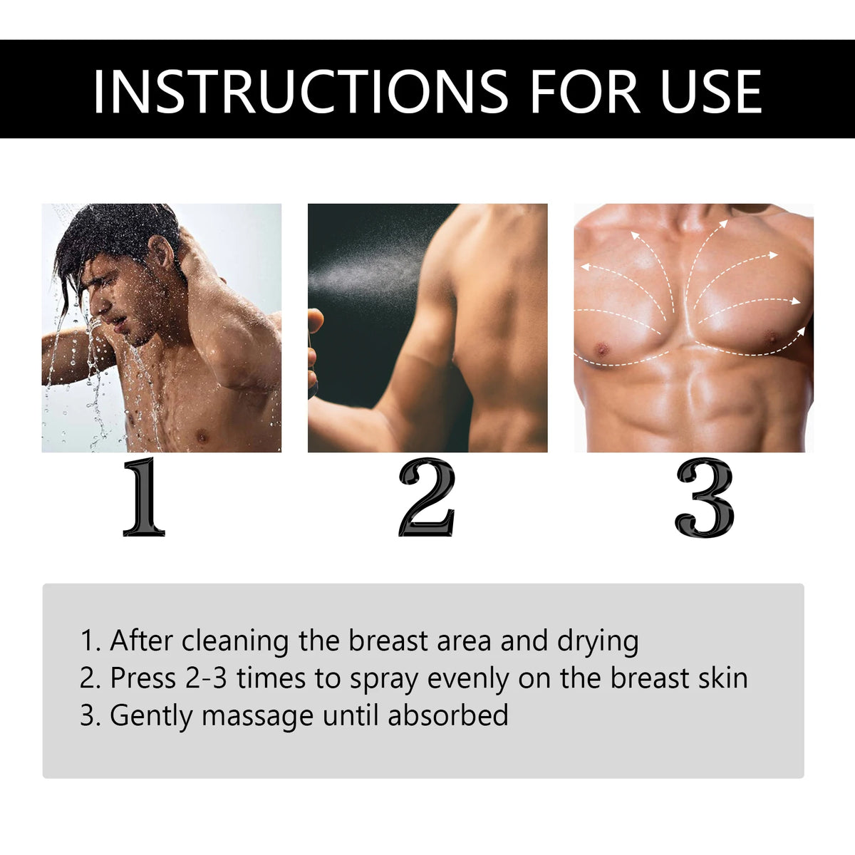 Chest Firming and Gynecomastia Reduction Spray for Men