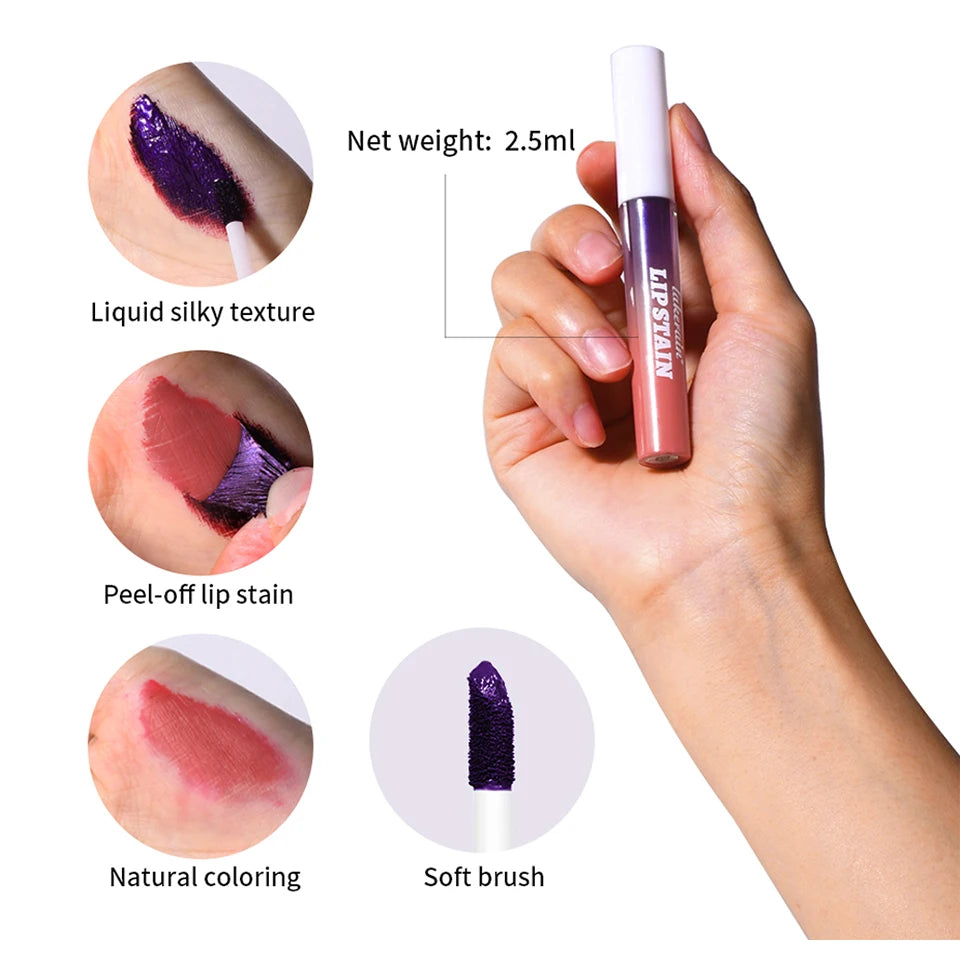 Long-Lasting Waterproof Peel-Off Lip Stain for All-Day Matte Color - 13