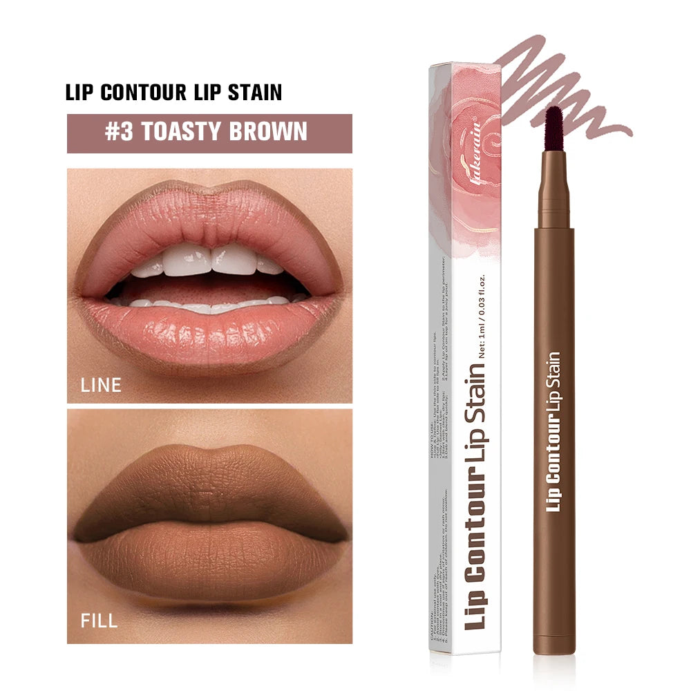 Dual-Sided Long-Lasting Lip Contour Stain and Liner Pen