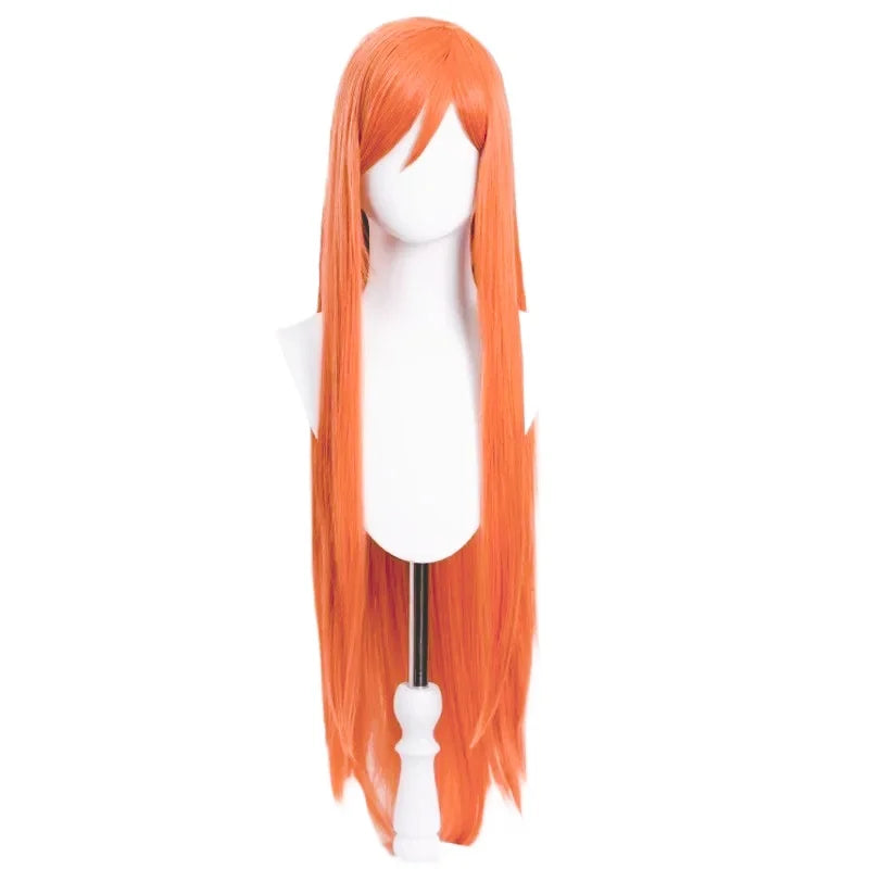 Long Orange Anime Cosplay Wig for Costume Parties - 7