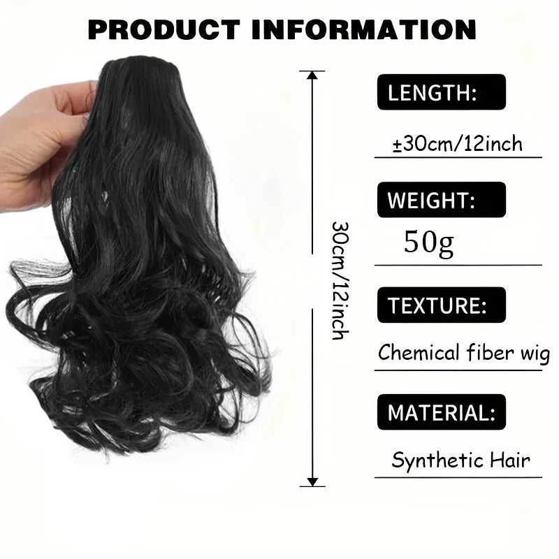 12-Inch Curly Claw Clip Ponytail Extension - 3