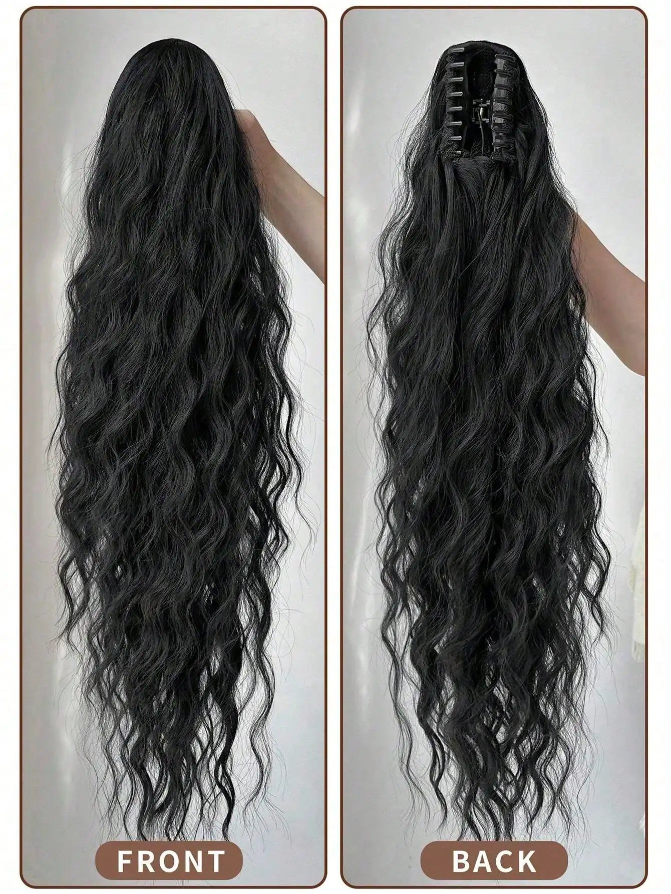 26-Inch Curly Wavy Claw Clip Ponytail Extension - 20