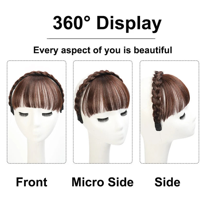 Seamless Synthetic Headband Hair Bangs for Instant Hair Styling