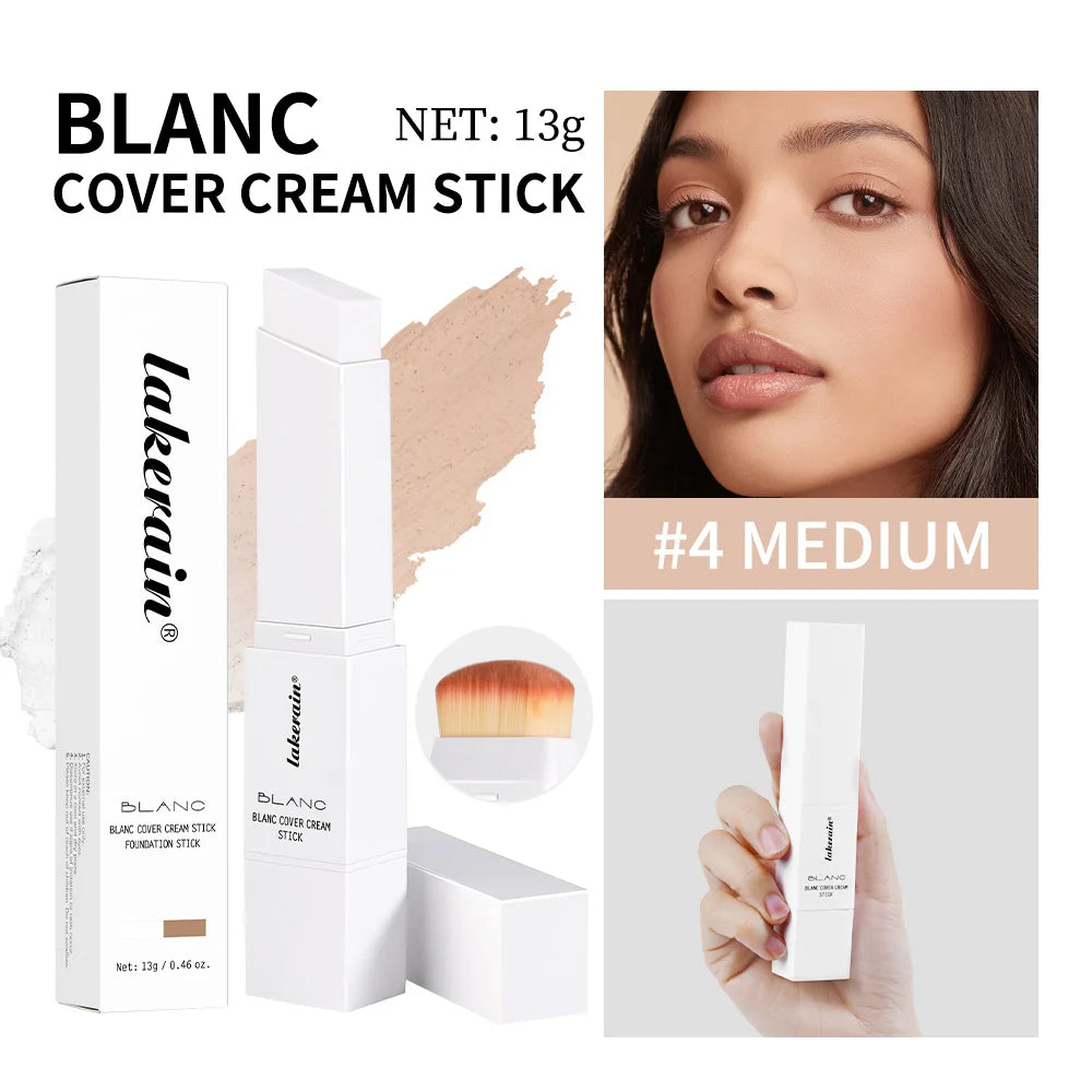 Creamy Blendable Foundation Stick with Built-in Detachable Brush