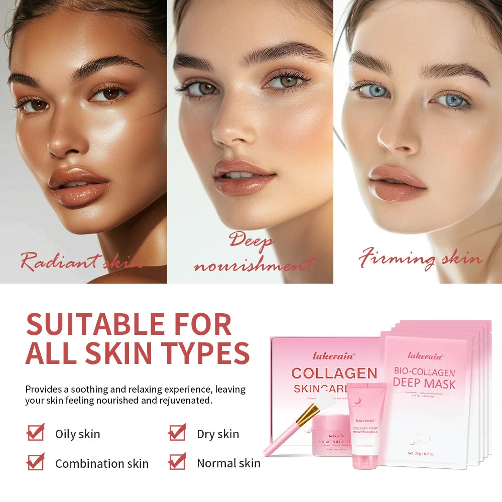 Collagen Skincare Set for Deep Hydration and Radiant Skin Repair