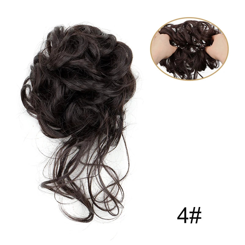 Messy Bun Hairpiece Scrunchie for Easy Elegant Hairstyles - 14