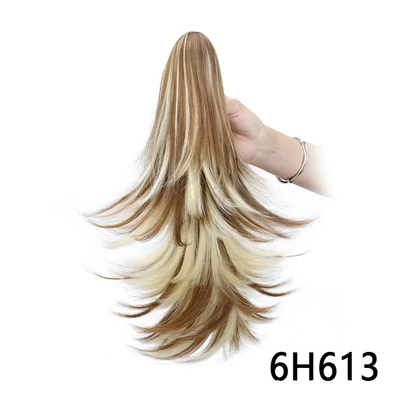 14-Inch Layered Claw Clip Ponytail Hair Extension