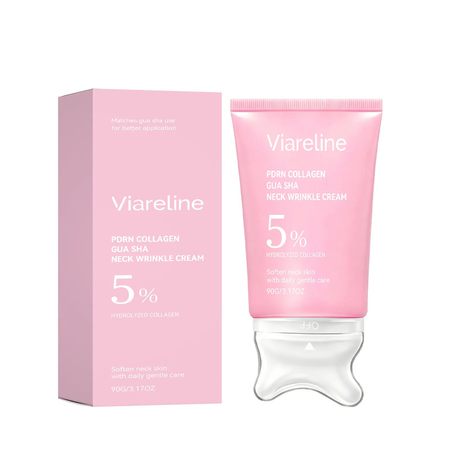 Collagen Firming Neck Cream with Integrated Gua Sha Massage Tool - 7