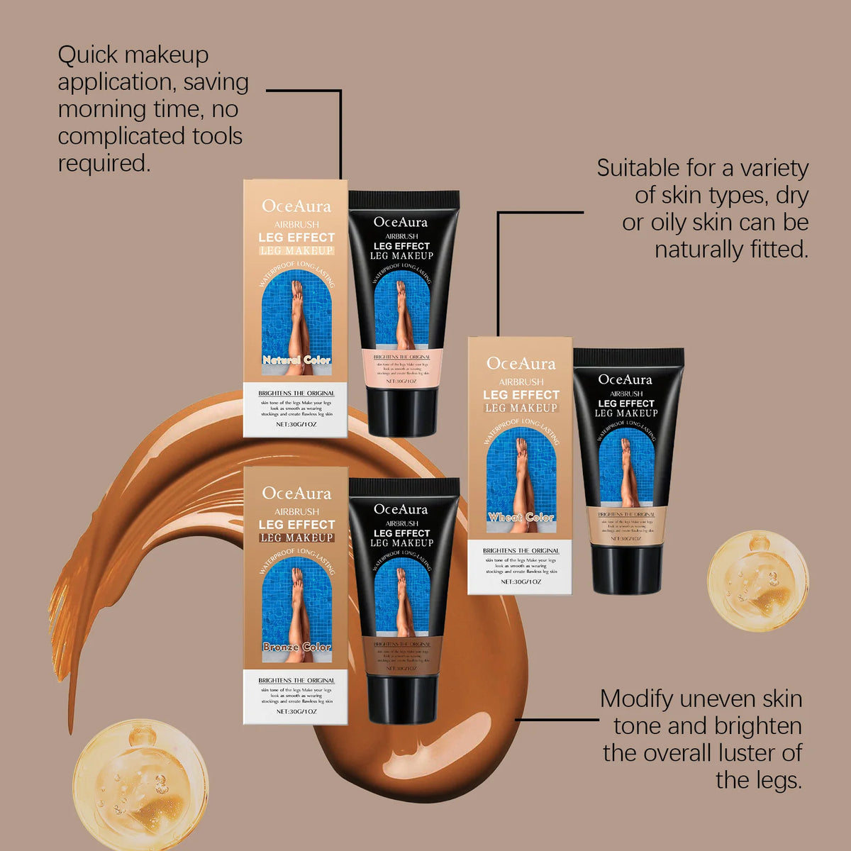 Waterproof Leg Makeup Concealer for Scars and Varicose Veins