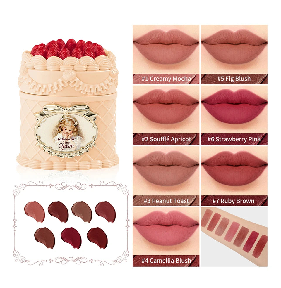 Strawberry Cake Soft Matte Lip Cream for Long Lasting Hydration