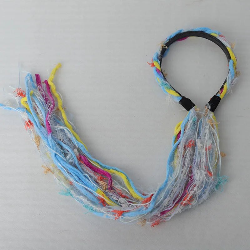 Bohemian Braided Dreadlock Headband for Festivals