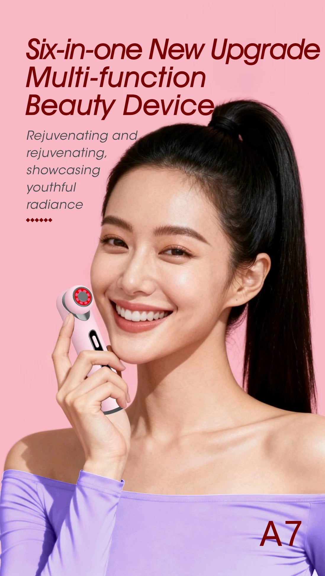 3-in-1 LED Photon Eye Facial Massager for Dark Circles and Fine Lines