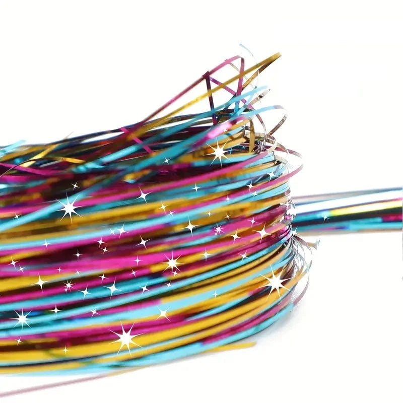 Sparkle Rainbow Hair Tinsel Extensions for Parties - 3