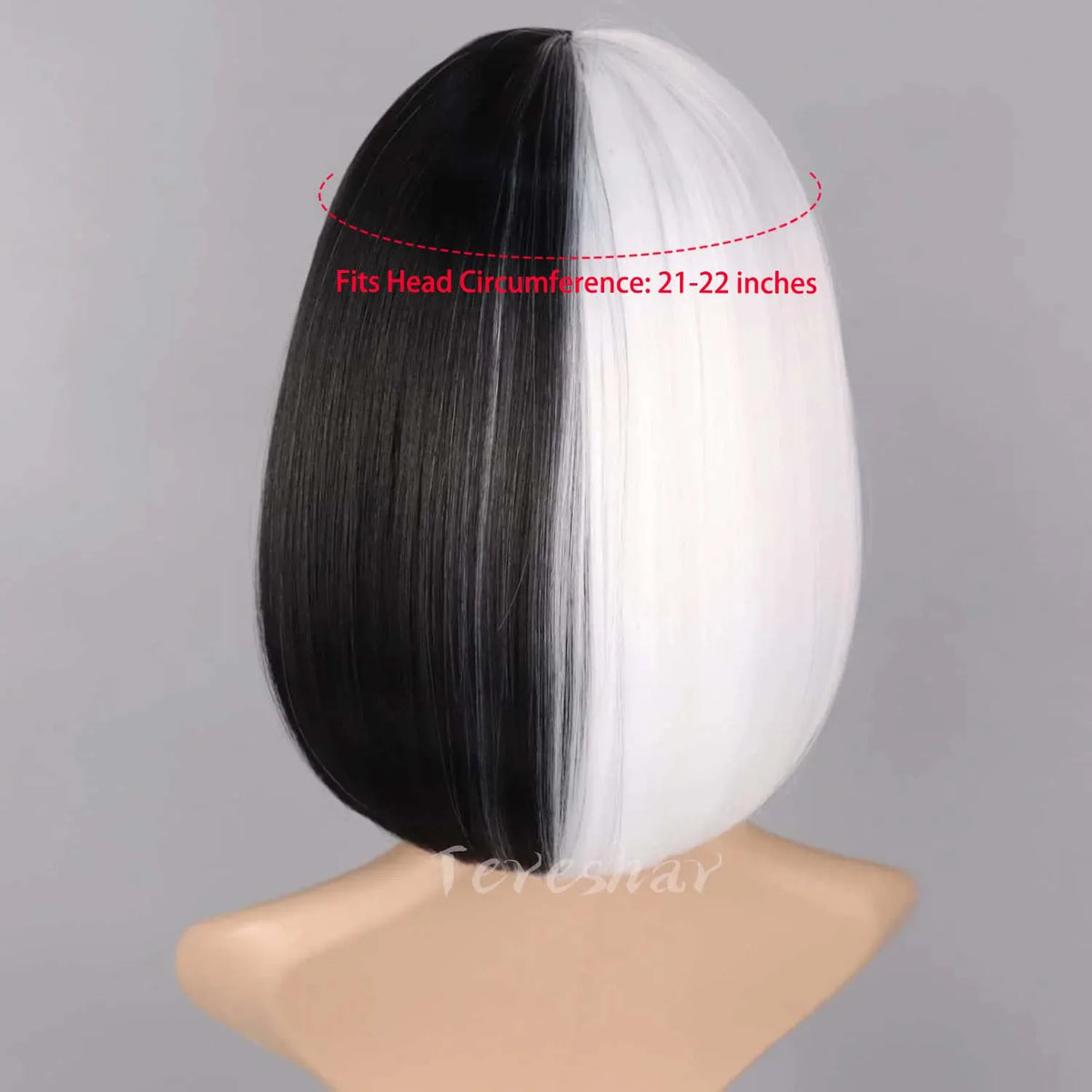 Short Straight Two-Tone Bob Wig with Bangs for Cosplay and Parties
