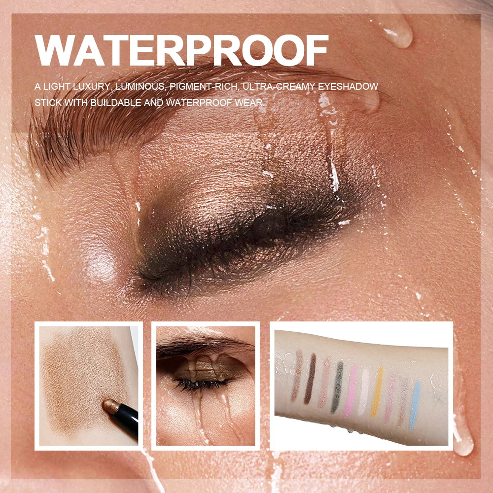 Long-Lasting Waterproof Shimmer and Matte Eyeshadow Pencil - 4