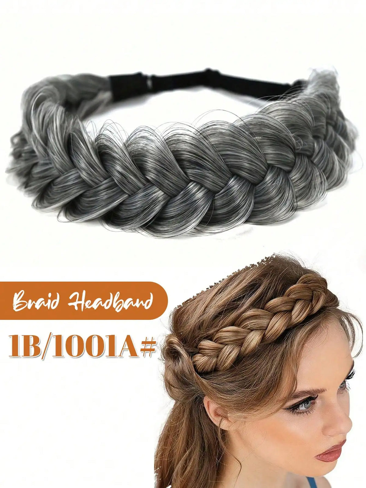 Braided Synthetic Hair Headband for Women and Girls