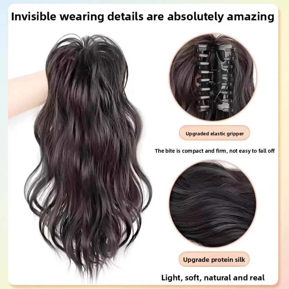 12 Inch Wavy Claw Clip Ponytail Hair Extension - 9