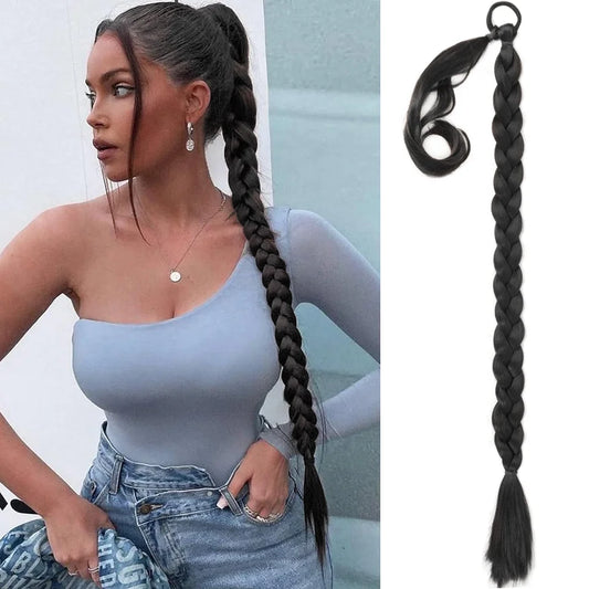 Long Braided Ponytail Hair Extension for Daily Styling