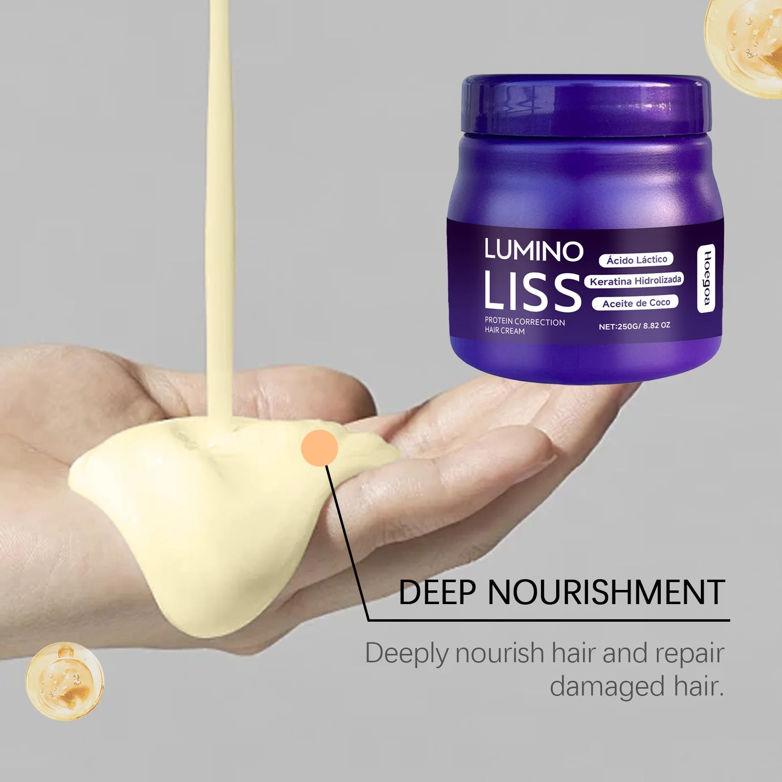 Protein Correction Hair Straightening Cream for Smooth Frizzy Hair - 12