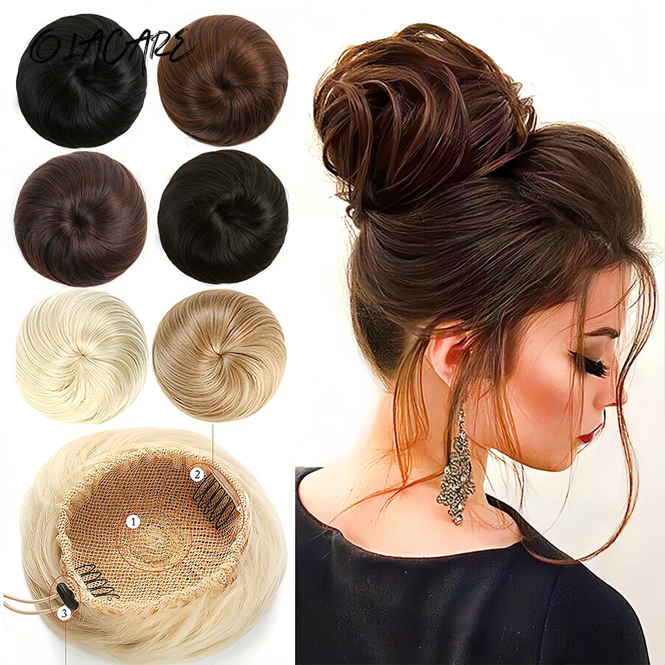 Messy Bun Hair Extension with Elastic Band