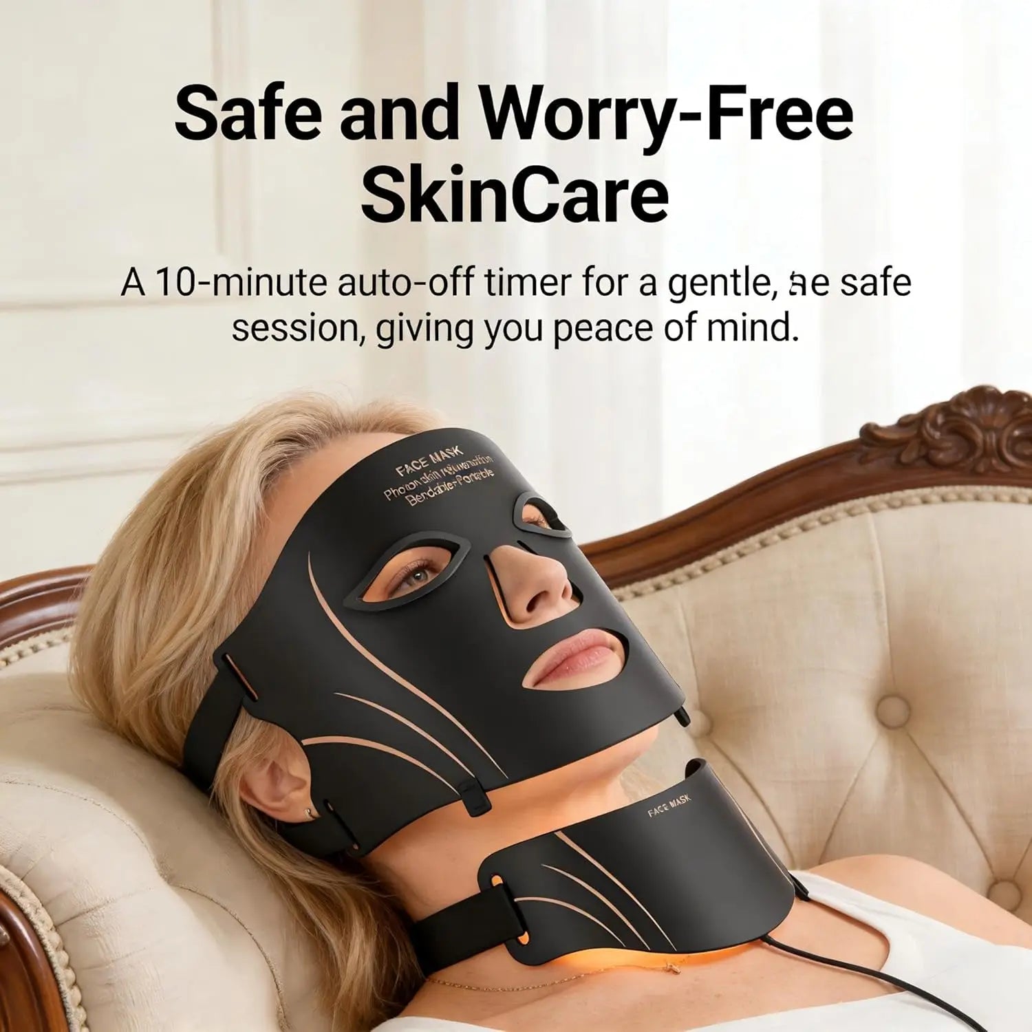 7-Color LED Photon Face and Neck Mask for Skin Rejuvenation and Lifting - 14