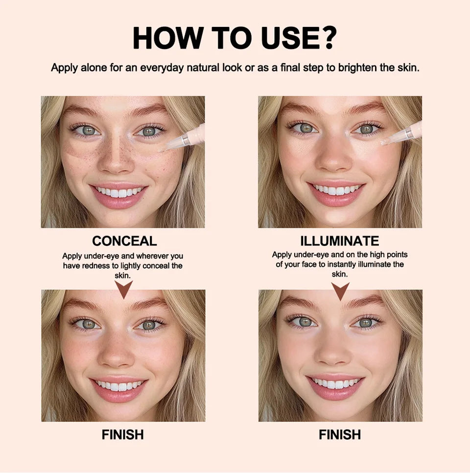 Waterproof Awakening Concealer Click Pen for Natural Brightening Coverage - 16