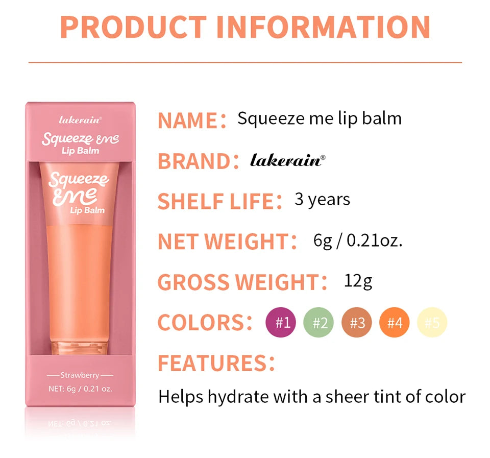 Hydrating Squeeze Lip Balm for Deep Moisture and Sheer Tinted Care - 19
