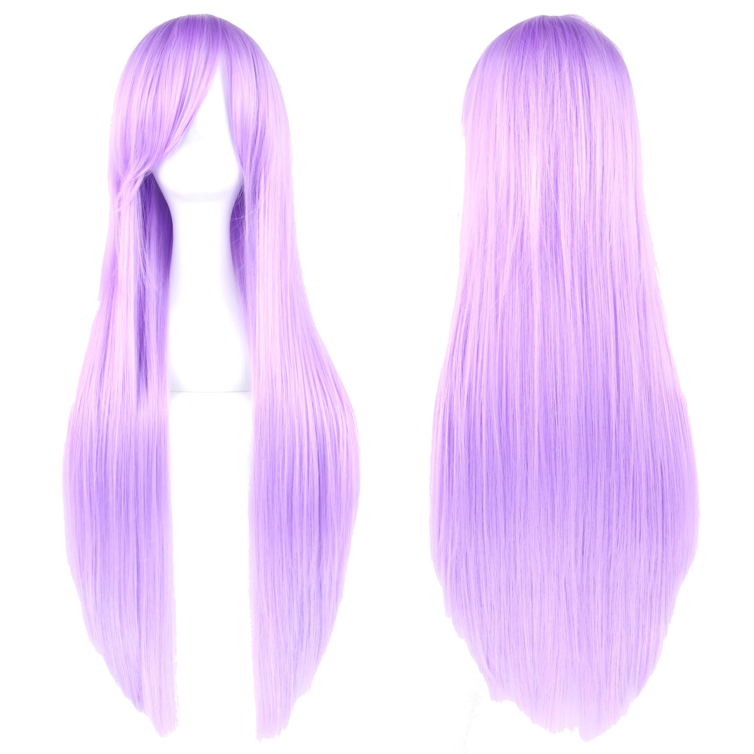 80cm Long Straight Synthetic Wig for Cosplay and Costume Parties - 32