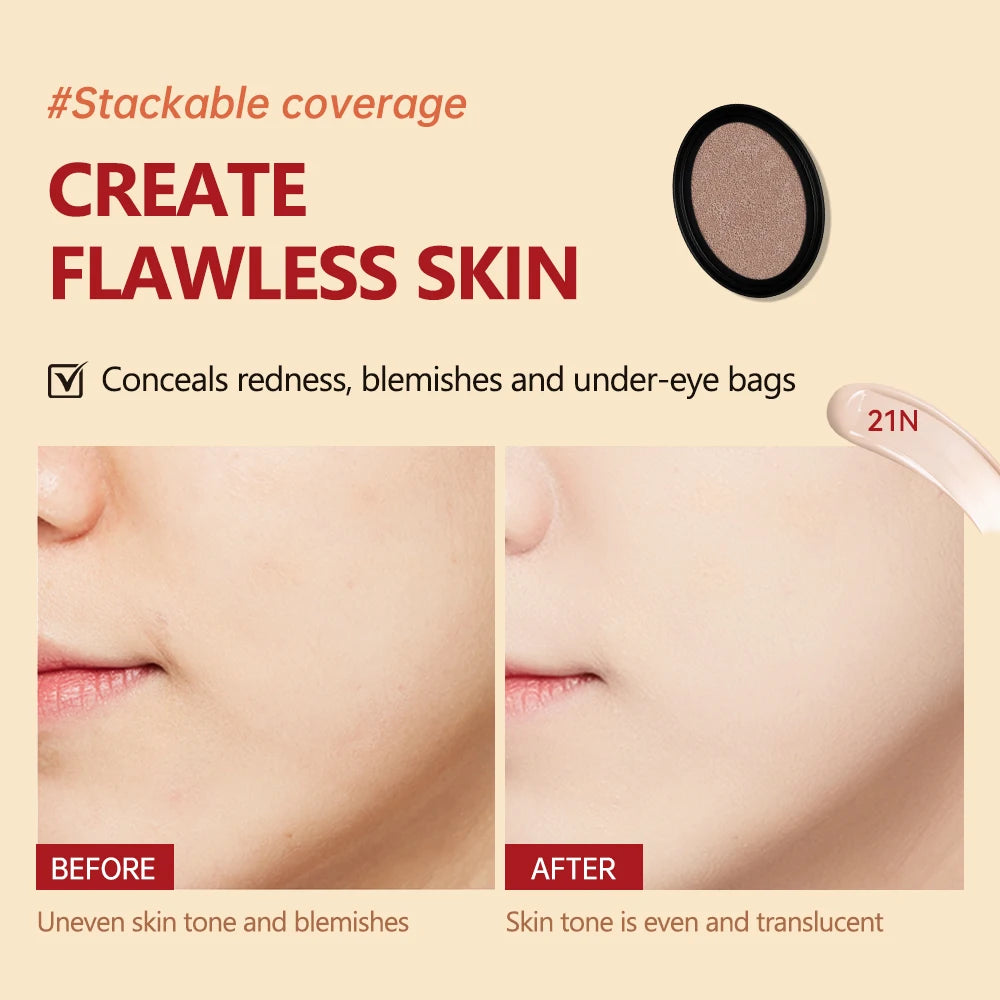 Long-Lasting Waterproof Cushion Foundation Refill for Flawless Skin