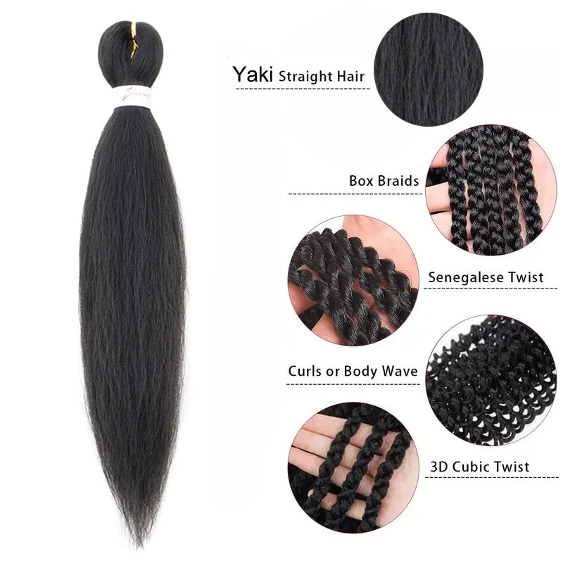 20-Inch Synthetic Braiding Hair for DIY Hairstyles and Costumes - 5