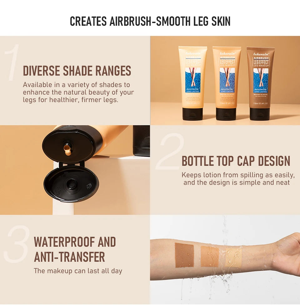 Waterproof Leg Foundation for Flawless and Even Skin Tone Coverage - 8