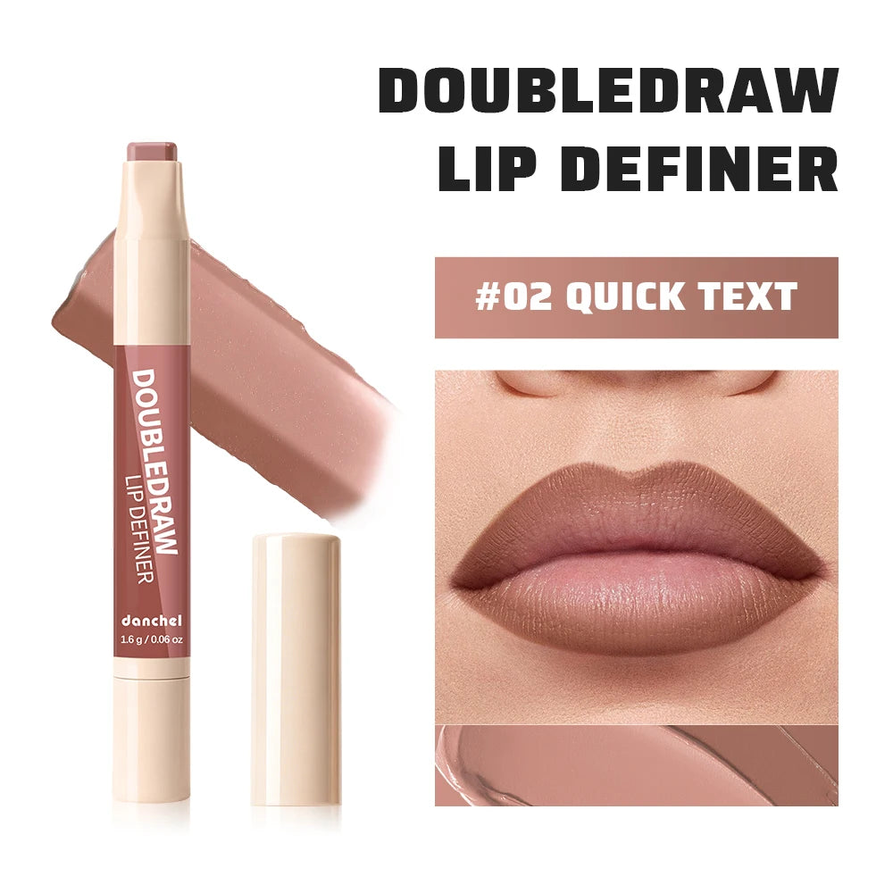 2-in-1 Dual Ended Matte Lip Contour Liner and Hydrating Gloss Pen - 28