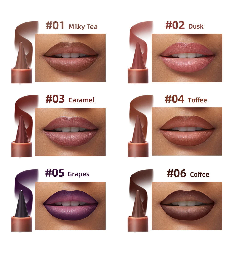 2-in-1 Waterproof Matte Lipstick and Lip Liner Crayon for All-Day Wear
