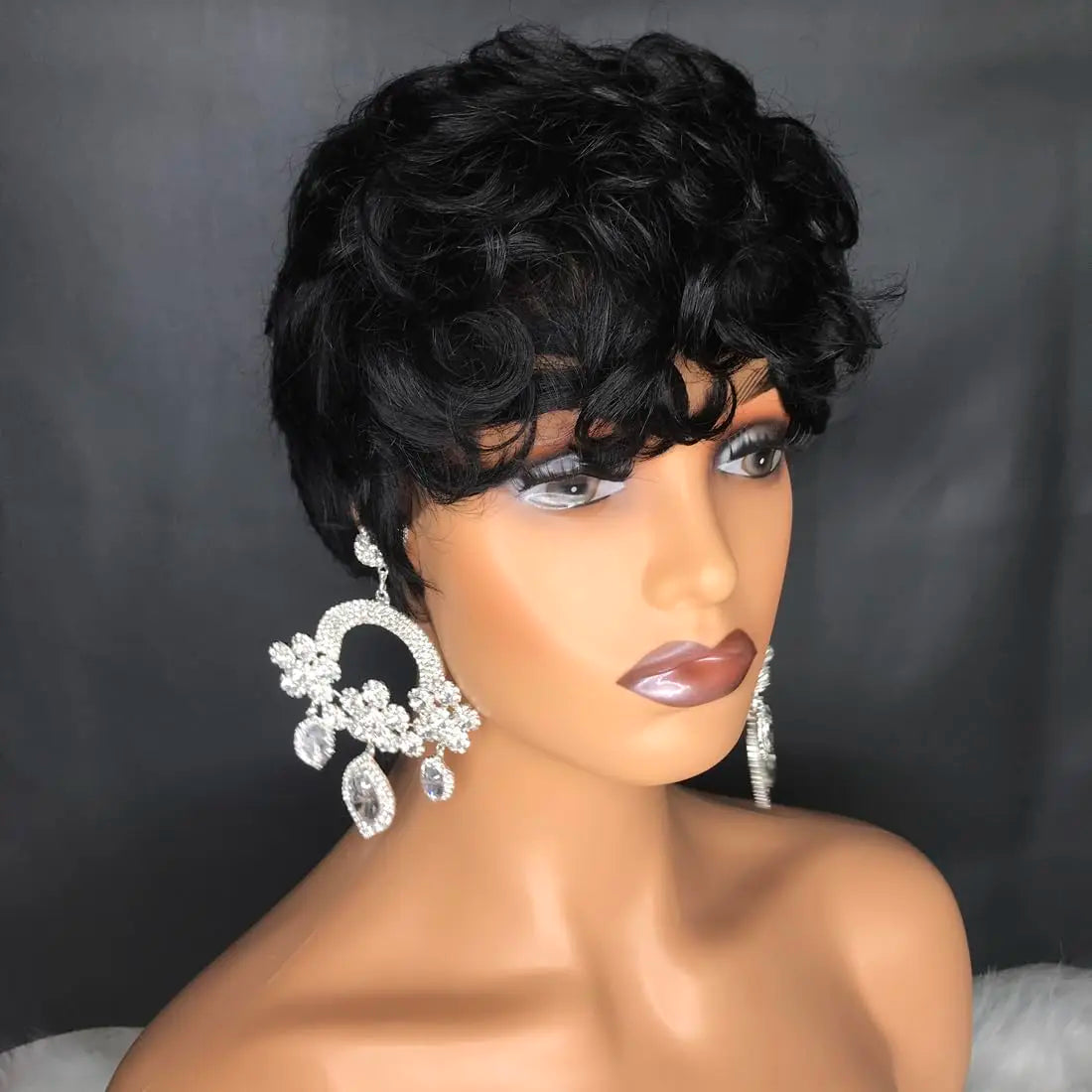 Short Curly Pixie Cut Wig for Daily Wear - 3