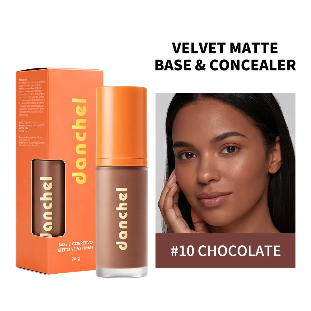 2-in-1 Liquid Foundation and Concealer for Flawless Velvet Matte Finish