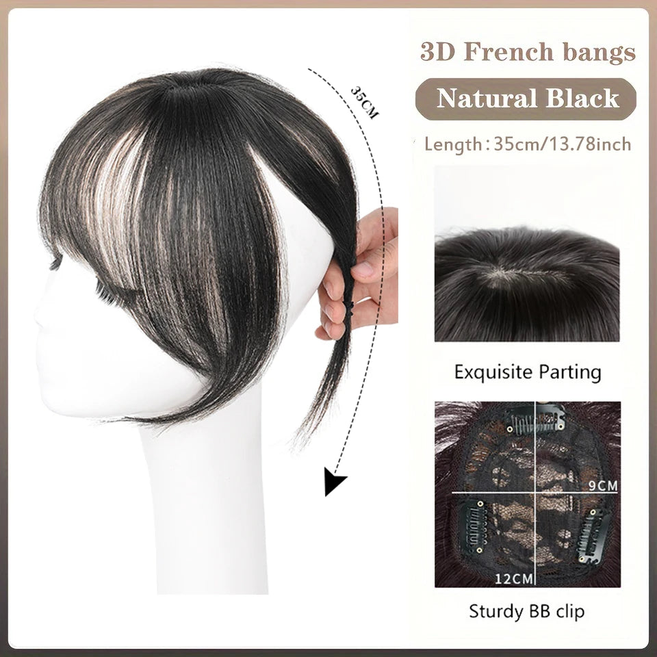 Clip-In Hair Topper for Volume and Natural Fringe - 68