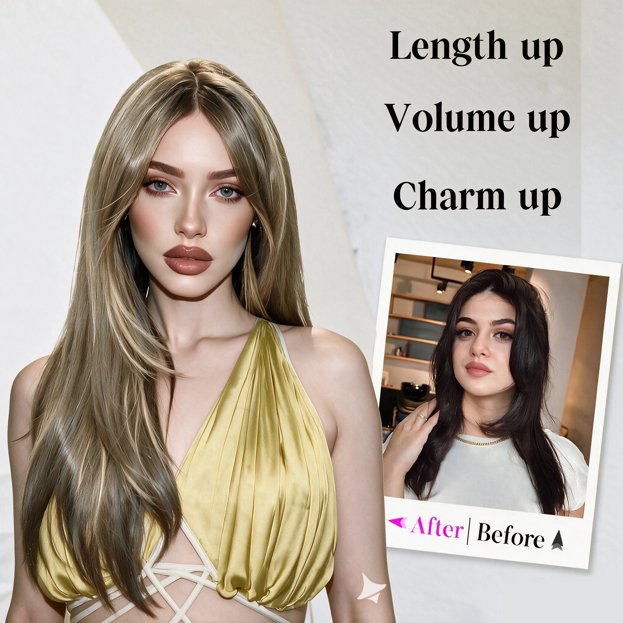 22 Inch Seamless U-Shape Curly Hair Extensions - 12