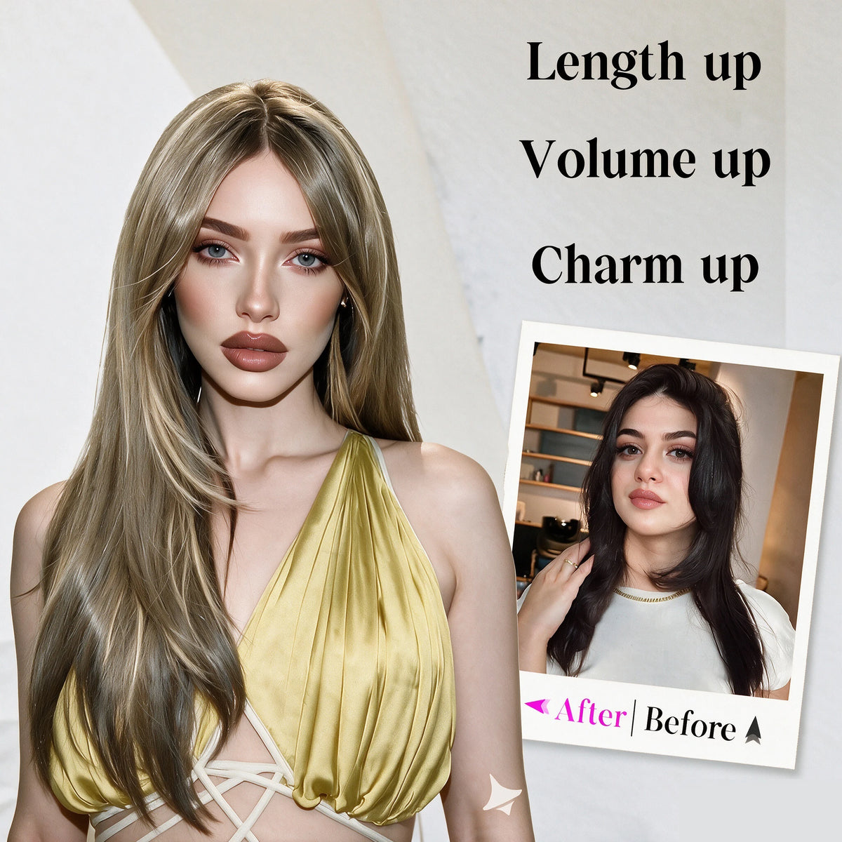 22 Inch Seamless U-Shape Curly Hair Extensions