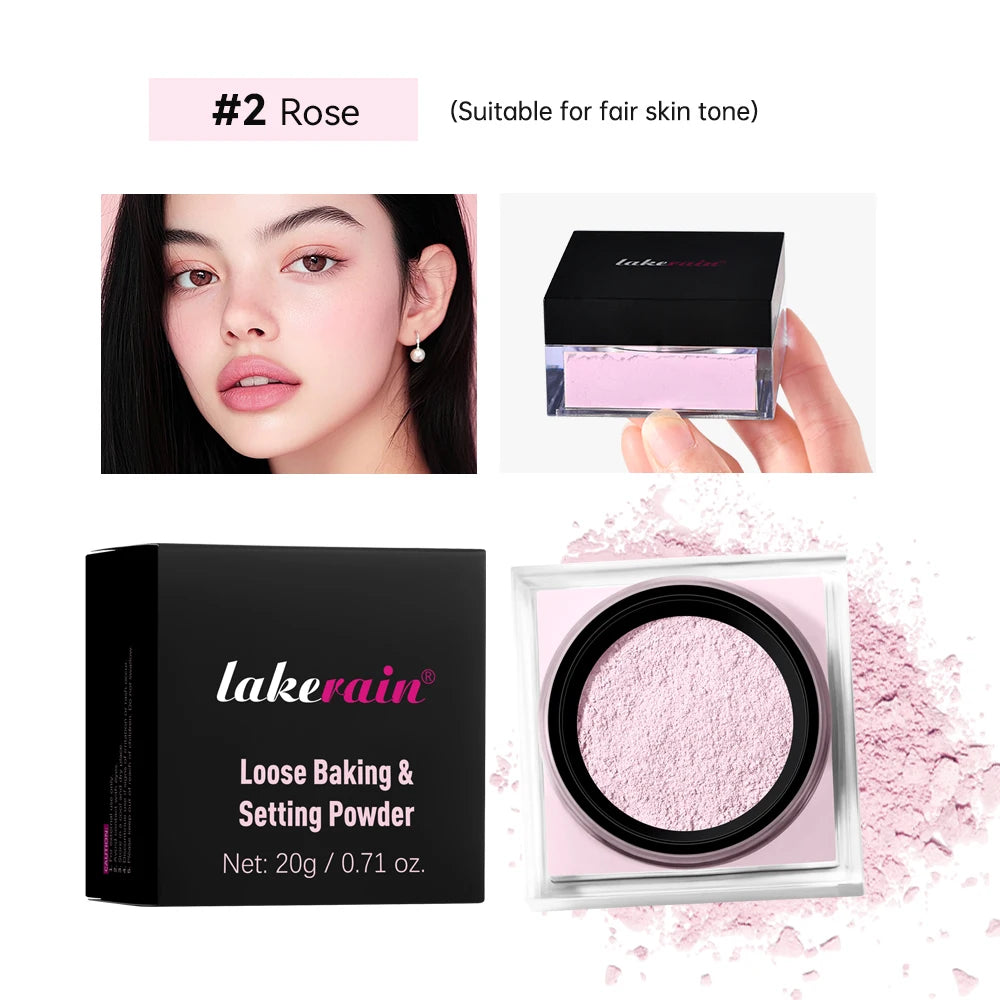 Oil Control Loose Setting Powder for Flawless Matte Finish Makeup