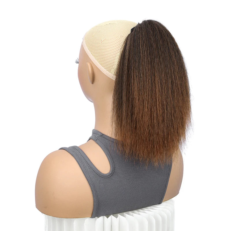 10-Inch Yaki Straight Synthetic Ponytail Extension - 15