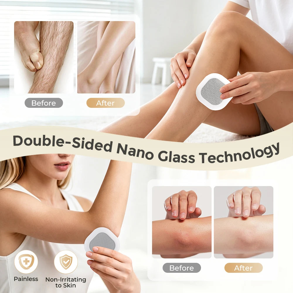 Painless Nano Glass Hair Remover and Exfoliator Tool - 9