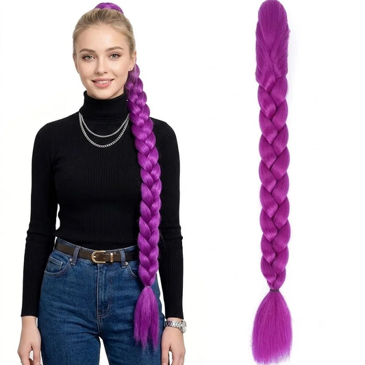 26 Inch Jumbo Purple Braiding Hair Extensions