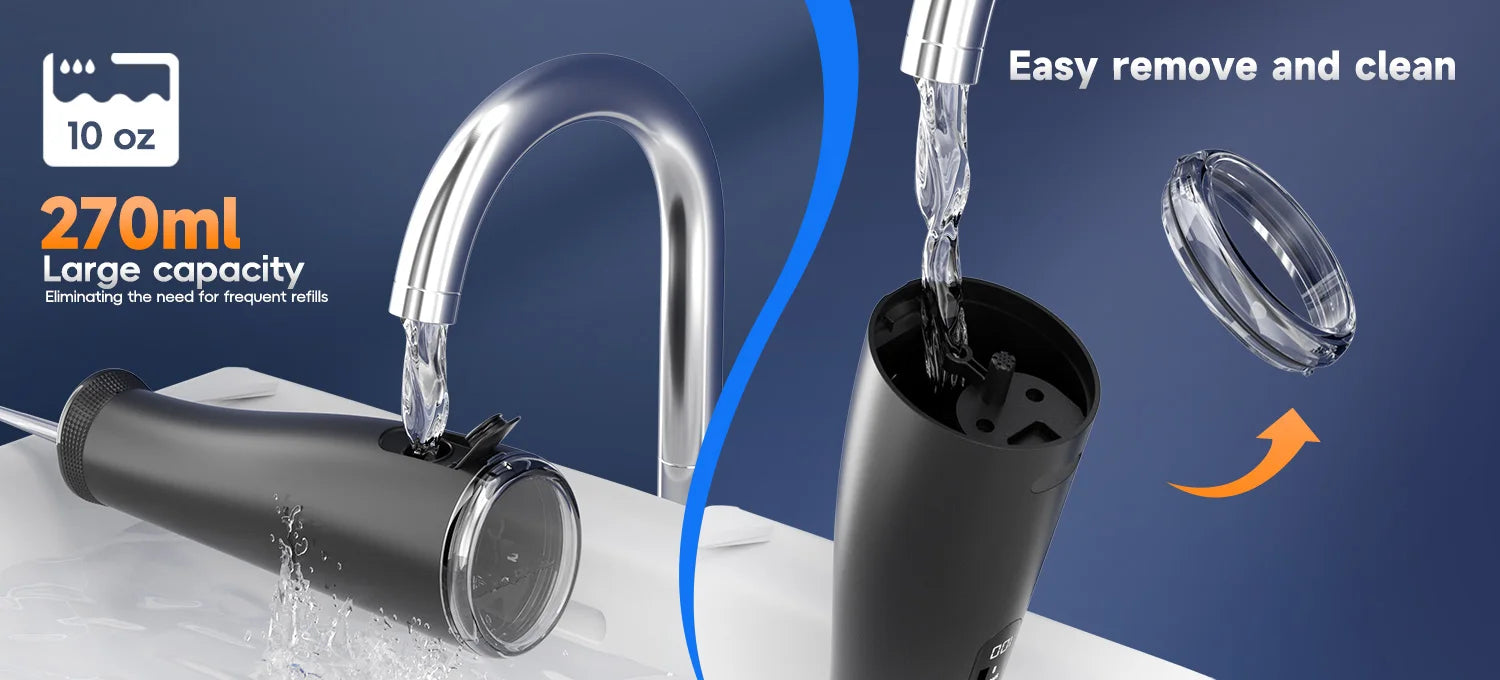 Portable Cordless Water Flosser for Deep Teeth Cleaning and Gum Care - 9