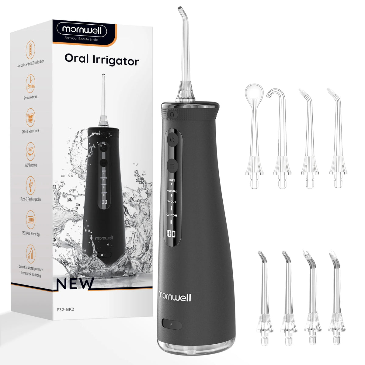 Portable Cordless Water Flosser for Deep Teeth Cleaning and Gum Care