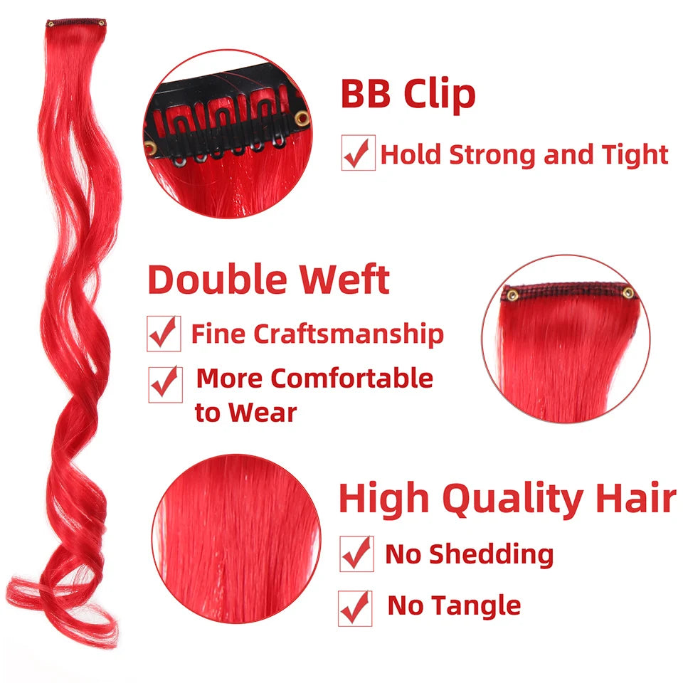 22 Inch Wavy Clip-In Hair Extensions for Daily Style and Parties - 10